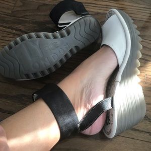 London Fly Yula Ankle Strap Wedge